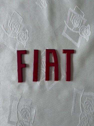 Fiat 500 schriftzug emblem - schriftzug, rot