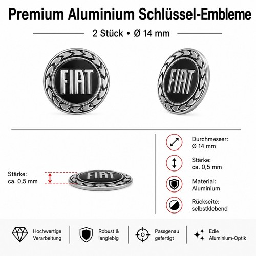 Fiat schlüssel sticker - 2x,